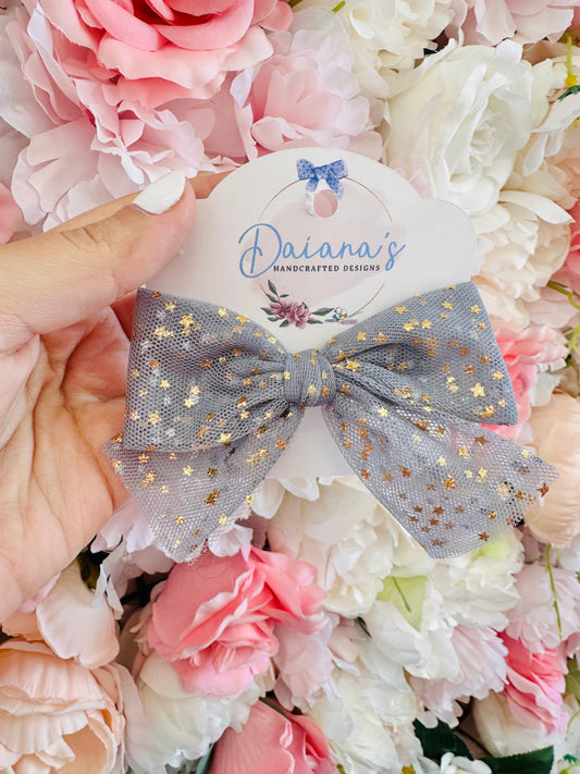 Celebration Star Tulle Hair Bow