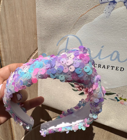Mermaid Sequin Knotted Headband
