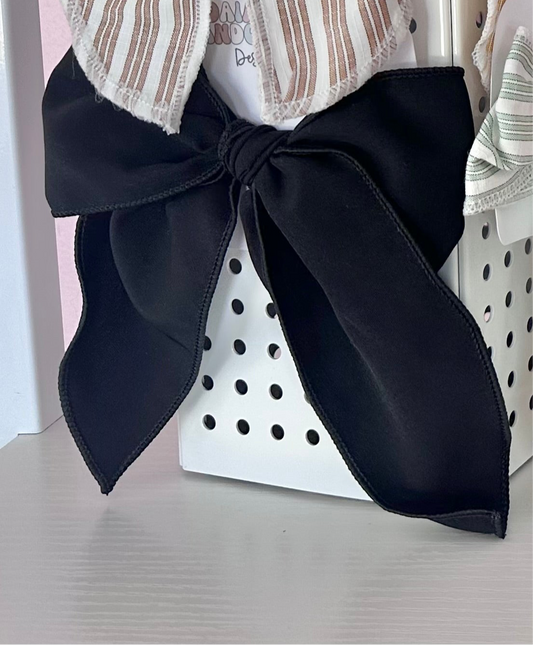 Black Fabric Bow