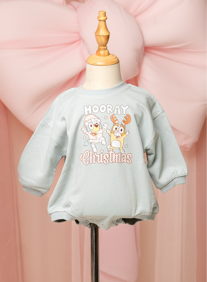 Hooray Christmas Dog Bubble Romper