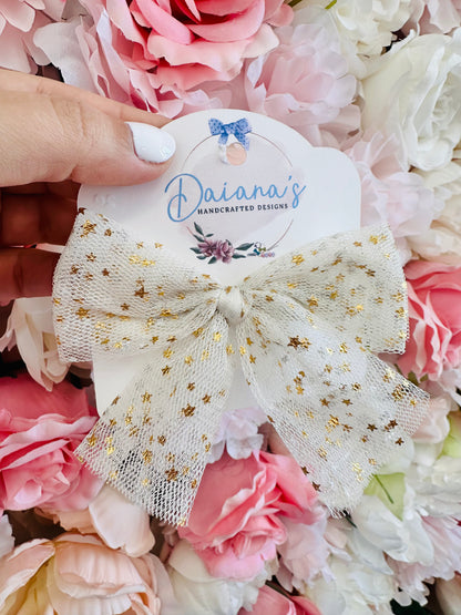 Celebration Star Tulle Hair Bow