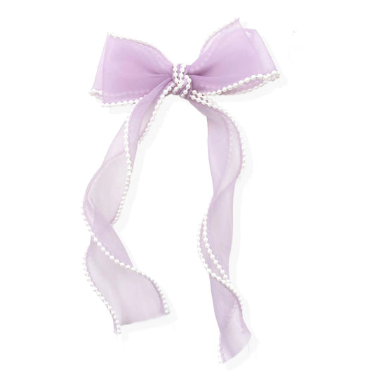 Jelly Fish Pearl Trimmed Hair Bow
