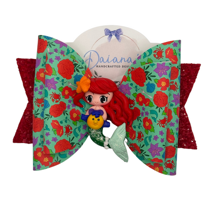 The Little Mermaid Faux Leather Jumbo Bows