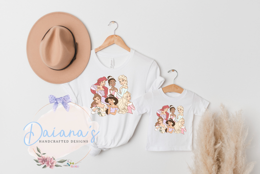 Mommy & Me White Princess Park T-Shirt