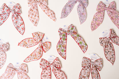 Christmas Themed Fabric Bows