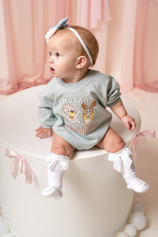Hooray Christmas Dog Bubble Romper