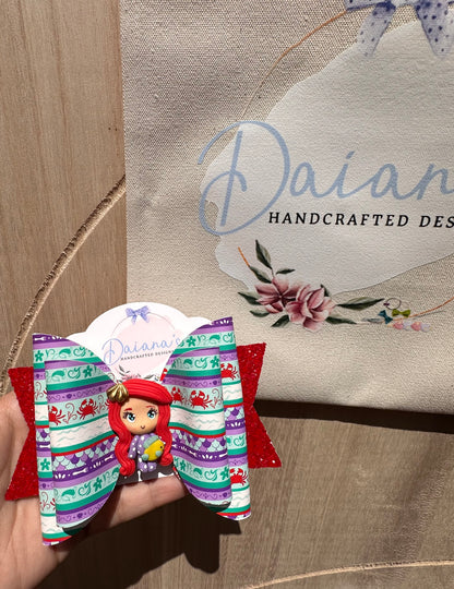 The Little Mermaid Faux Leather Jumbo Bows