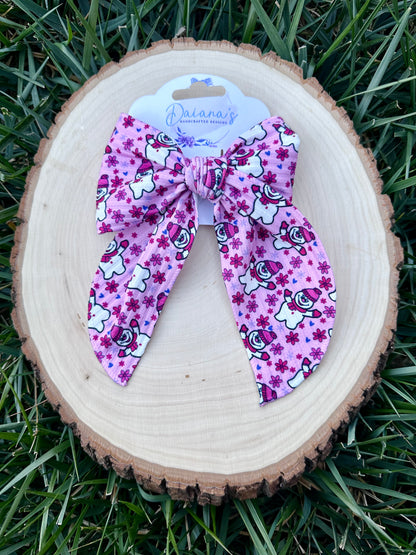 Christmas Fabric Bows, Alligator Clip Bows