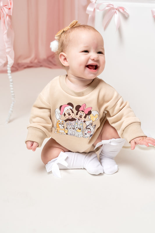 Christmas Mouse & Dogs Bubble Romper