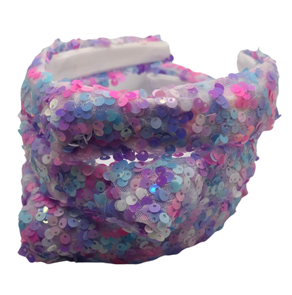 Mermaid Sequin Knotted Headband