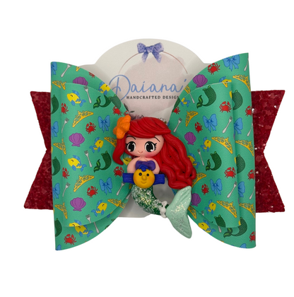 The Little Mermaid Faux Leather Jumbo Bows