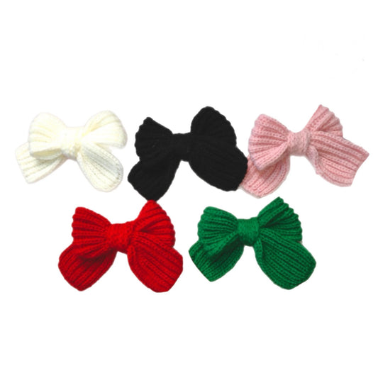 Soft Crocheted Tied Hair Bows