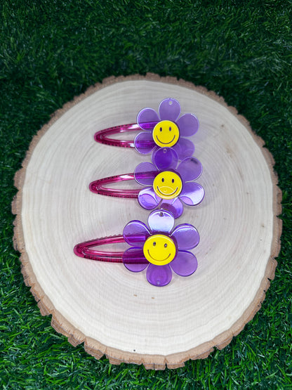 Groovy Smiley Daisy Hair Clip
