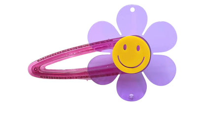 Groovy Smiley Daisy Hair Clip