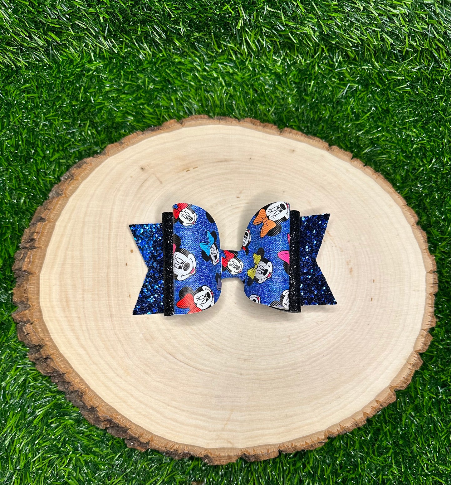 Mouse Jeans Faux Leather Bow