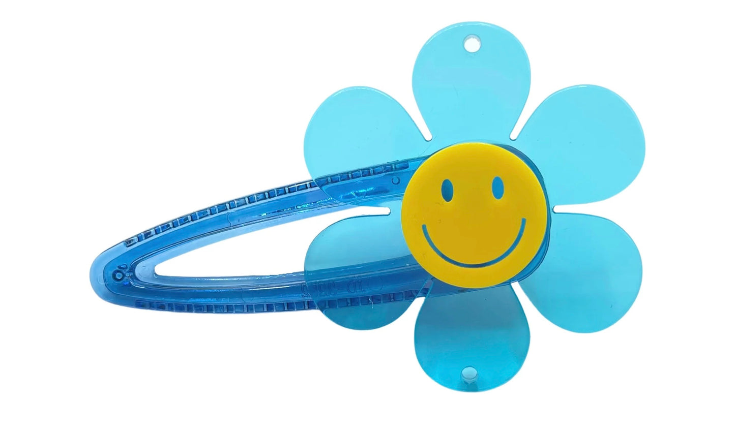 Groovy Smiley Daisy Hair Clip