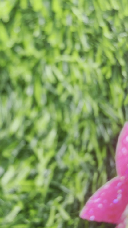 Mouse and Cupcakes Pigtail Faux Leather Bows